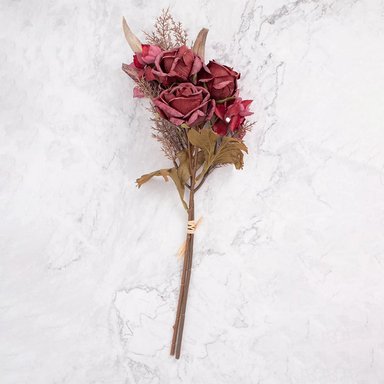 Ramos Rosas Artificiales Rojo Pack De 4