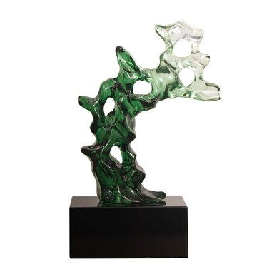 ADORNO ABSTRACTO PANADECOR RESINA VERDE 24CM