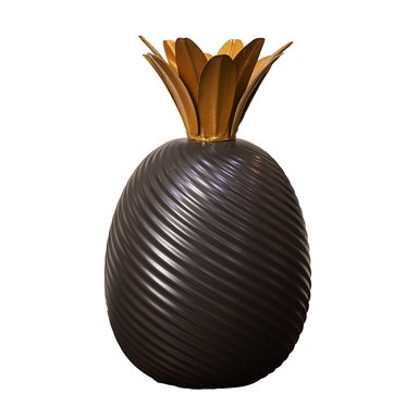 PIÑA NEGRO 24CM GRES DECORATIVO