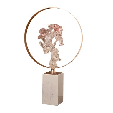 ADORNO ABSTRACTO PANADECOR RESINA TRANSLÚCIDA 47CM