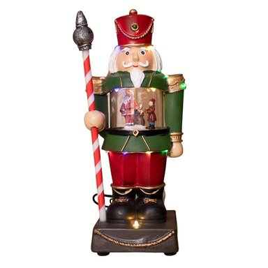 CASCANUECES CON LUZ LED Y SANTA CON MOVIMIENTO