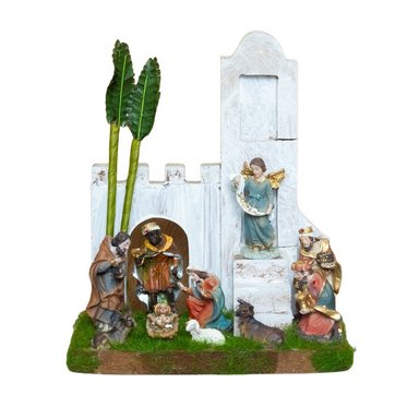 NACIMIENTO CON ESTABLO PANADECOR SAGRADA FAMILIA 16CM POLIRESINA