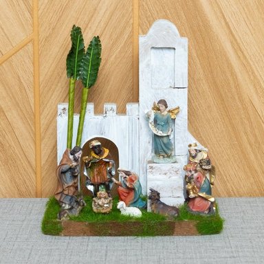 NACIMIENTO CON ESTABLO PANADECOR SAGRADA FAMILIA 16CM POLIRESINA - 2