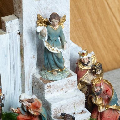 NACIMIENTO CON ESTABLO PANADECOR SAGRADA FAMILIA 16CM POLIRESINA - 4