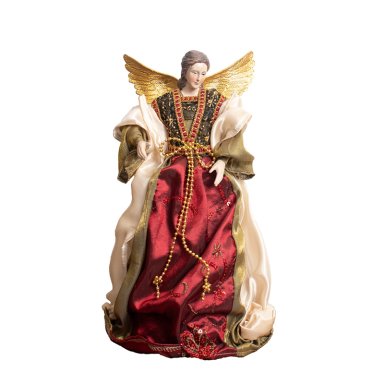 ANGEL DECORATIVO ROJO POLIRESINA