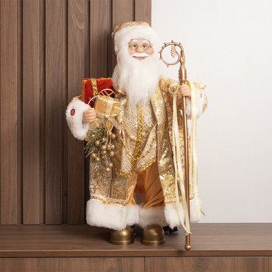 PAPA NOEL MUSICAL 60CM DORADO - 2