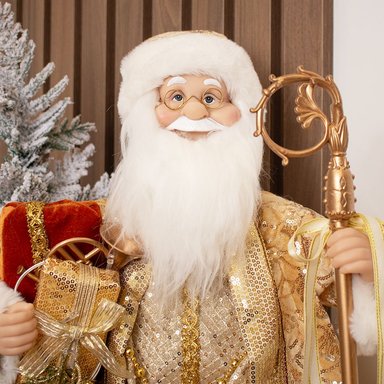 PAPA NOEL MUSICAL 60CM DORADO - 4