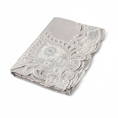 MANTEL PARA 8 SILLAS RECTANGULAR BORDADO BLANCO