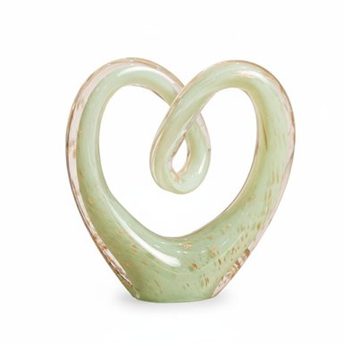 CORAZON DECORATIVO VERDE I VIDRIO MURANO