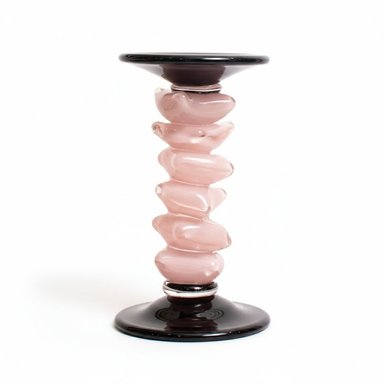 CANDELERO SORELLA 23CM VIDRIO MURANO