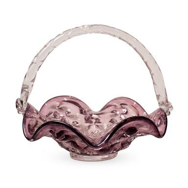 CENTRO DE MESA CON ASA VERONA II VIDRIO MURANO