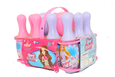 SET DE BOWLING NIÑA BOLOS PALITROQUES 10 PALOS + 2 PELOTAS - 3
