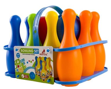 SET DE BOWLING NIÑO BOLOS PALITROQUES 10 PALOS + 2 PELOTAS - 2