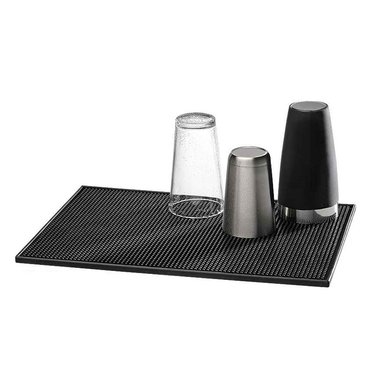 TAPETE GIBBEN PVC NEGRO BAR ALFOMBRA RECTANGULAR G - 2