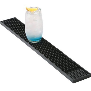 TAPETE GIBBEN PVC NEGRO BAR ALFOMBRA LARGO