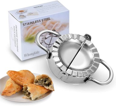 MOLDE GIBBEN PLATEADO EMPANADA DUMPLING ACERO 9.5 CM