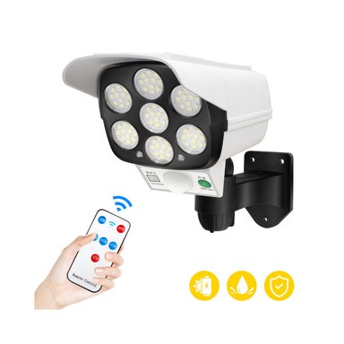 FOCO SOLAR TIPO CAMARA LAMPARA CON SENSOR DE MOVIMIENTO