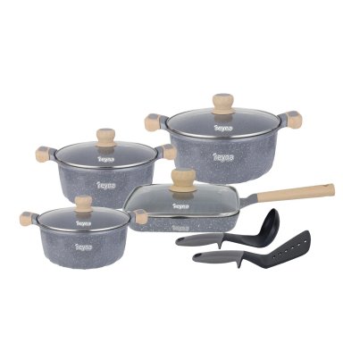 JUEGO DE OLLAS ANTIADHERENTES REYNA SIENA 10PZ COLOR GRIS