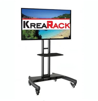 SOPORTE PARA TV PISO REGULABLE 32 A 70' TAPACABLE KREARACK NEGRO - 2