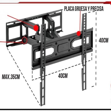 RACK TV PANTOGRAFO PLEGABLE 32 A 70 ' NEGRO - 1