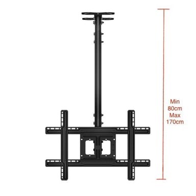 RACK PARA TV TECHO O PARED TUBO LARGO 32 A 75' KREARACK NEGRO - 1