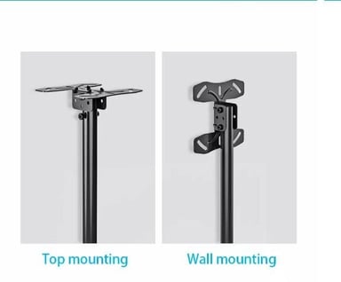 RACK PARA TV TECHO O PARED TUBO LARGO 32 A 75' KREARACK NEGRO - 4