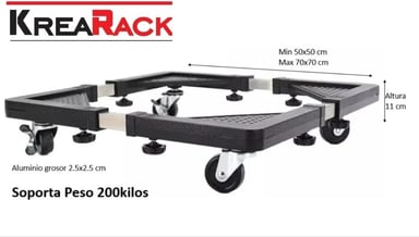 BASE GRUESO CON RUEDAS PARA LAVADORA COCINA O REFRI/ 200KG - 3