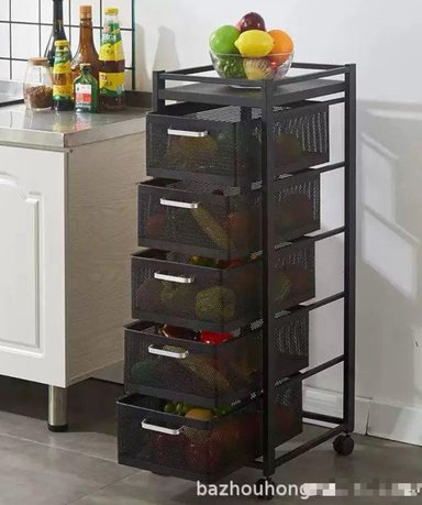 ORGANIZADOR GRUESO MULTIFUNCIÓN CON LLANTAS DE 5 NIVELES NEGRO