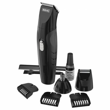 KIT MAQUINA DE CORTAR CABELLO WAHL GROOMSMAN RECARGABLE ALL-IN-ONE – COLOR NEGRO