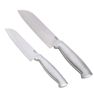 JUEGO CUCHILLOS ACERO INOXIDABLE SANTOKU 2 PIEZAS OSTER BALDWYN PL