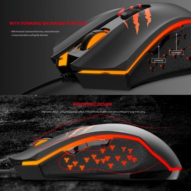 MOUSE GAMER LED HAVIT MS1027 NEGRO - 6