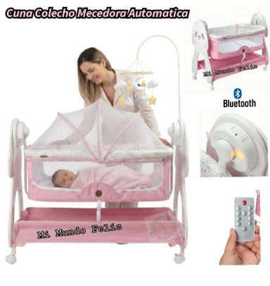 EBABY CUNA COLECHO CON MOSQUITERO PARA BEBES ELECTRICA