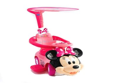 Carrito Para Niñas Correpasillos Minnie con Guiador Toldo
