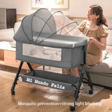 CUNA PARA BEBE COLECHO SISTEMA ANTIREFLUJO GRAY