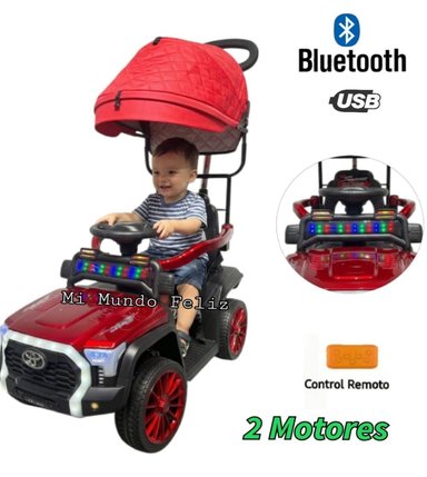 CARRITO PARA NIÑOS TOYOTIN MUSICAL BLUETOOTH ROJO - 1