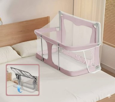 CUNA CORRAL EBABY NALBLUE AZUL CON TULL - 2