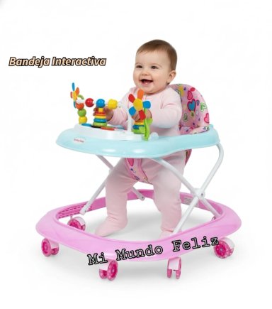 ANDADOR PARA BEBE MUSICAL ROSADO PRINCESS