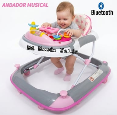 ANDADOR PARA BEBE MUSICAL TIMONSITO ROSADO BLUETOOH - 1