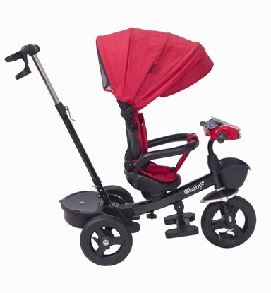 TRICICLO PARA NIÑOS ASIENTO GIRATORIO MUSICAL GOLD RED - 2
