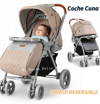 COCHE CUNA DE BEBE ACOLCHADA CON CUBREPIES BEIGE LIGTH
