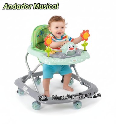 ANDADOR PARA BEBE MUSICAL PINGUININ GREEN