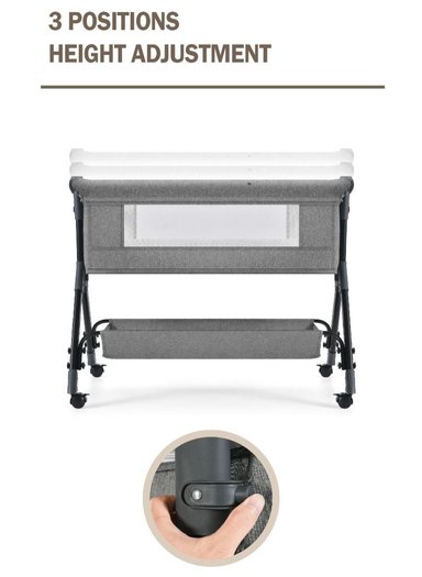 CUNA INFANTI BETTER GRIS COLECHO PARA BEBE DELUXE - 4