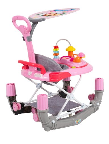 ANDADOR PARA BEBE 4 EN 1 CAMINADOR MUSICAL PINK PRINCESS - 2