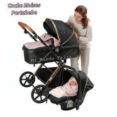 COCHE MOISES PARA BEBE CON PORTABEBE DELUXE PRINCESS