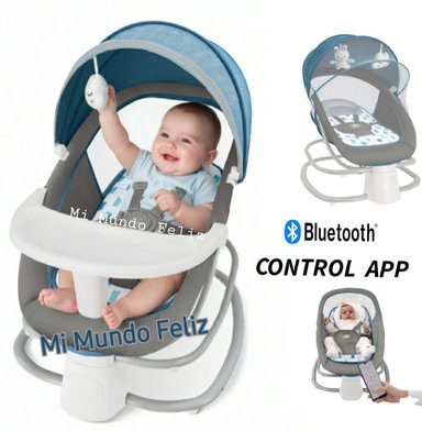 MECEDORA BABY CAM AUTOMATICA DELUXE BLUETOOH A CONTROL GRIS BEBE - 1