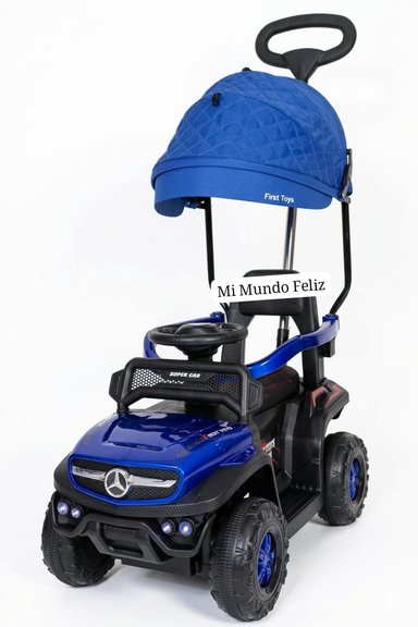 CARRITO PARA NIÑOS A BATERIA CONTROL PUSH ELECTRICO MUSICAL MERCEDES - 2