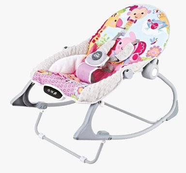 MECEDORA BABY CAM ELEFANTITA ROSADO BEBE MUSICAL VIBRADORA - 3