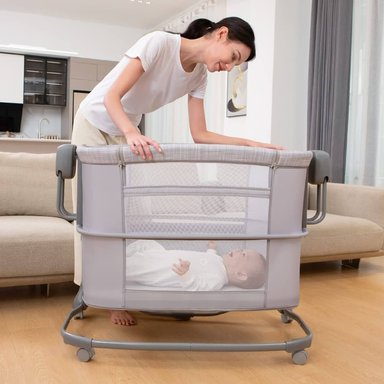 CUNA PARA BEBE CON MECEDOR ELECTRICO TULL BLUETOOTH - 3