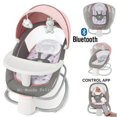 MECEDORA PARA BEBE AUTOMATICA DELUXE BLUETOOH 4 EN 1 PINK