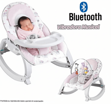MECEDORA PARA BEBE CON VIBRACIONES RELAJANTES ZOO PINKY